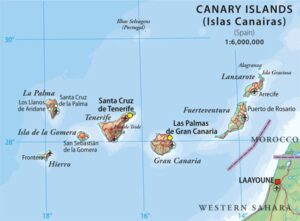 mapa de las islas canarias con nombre
